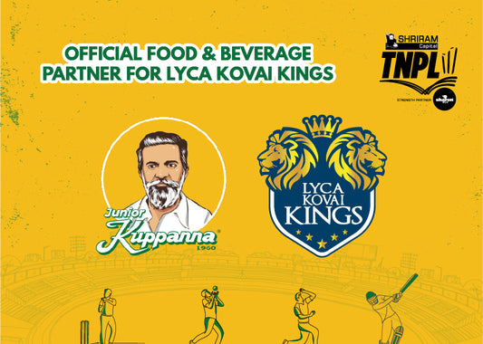 Junior Kuppanna official F&B partner for Lyca Kovai Kings