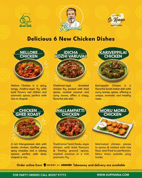 A Taste of Tradition Authentic chicken dishes from South India