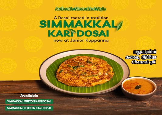 Simmakkal Kari Dosai – Madurai's Iconic Street Food Now at Junior Kuppanna